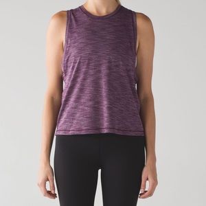 Lululemon Cardio Squad Tank in Heathered Plum